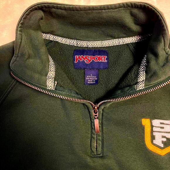 Vintage USF 1/4 Zip Sweatshirt Women's Large Univ of San Francisco Dons 90's - Picture 3 of 8